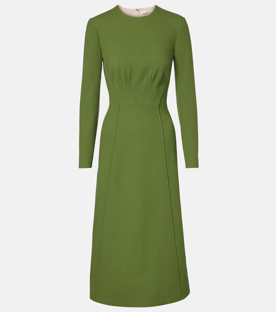 emilia wickstead collinson wool crêpe midi dress
