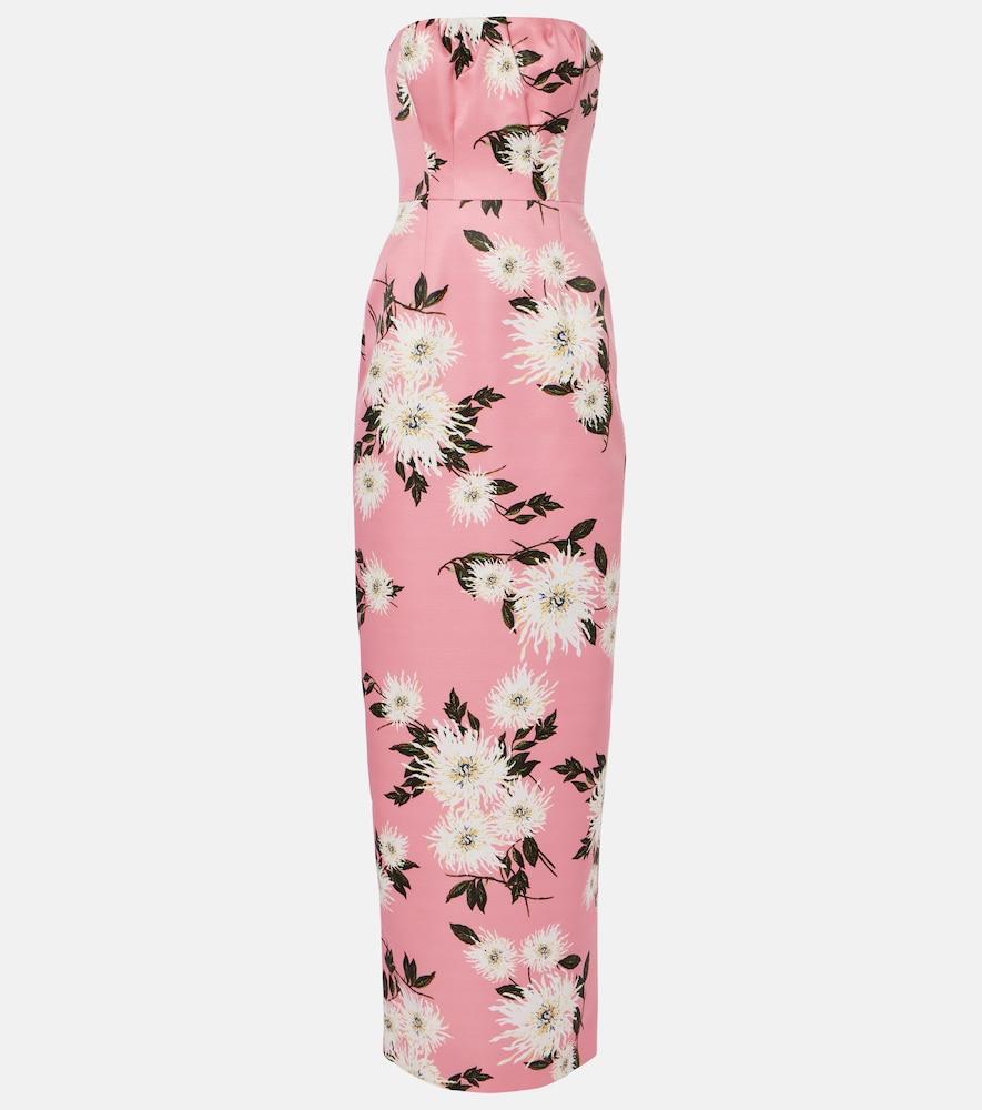 emilia wickstead emine floral taffeta faille gown