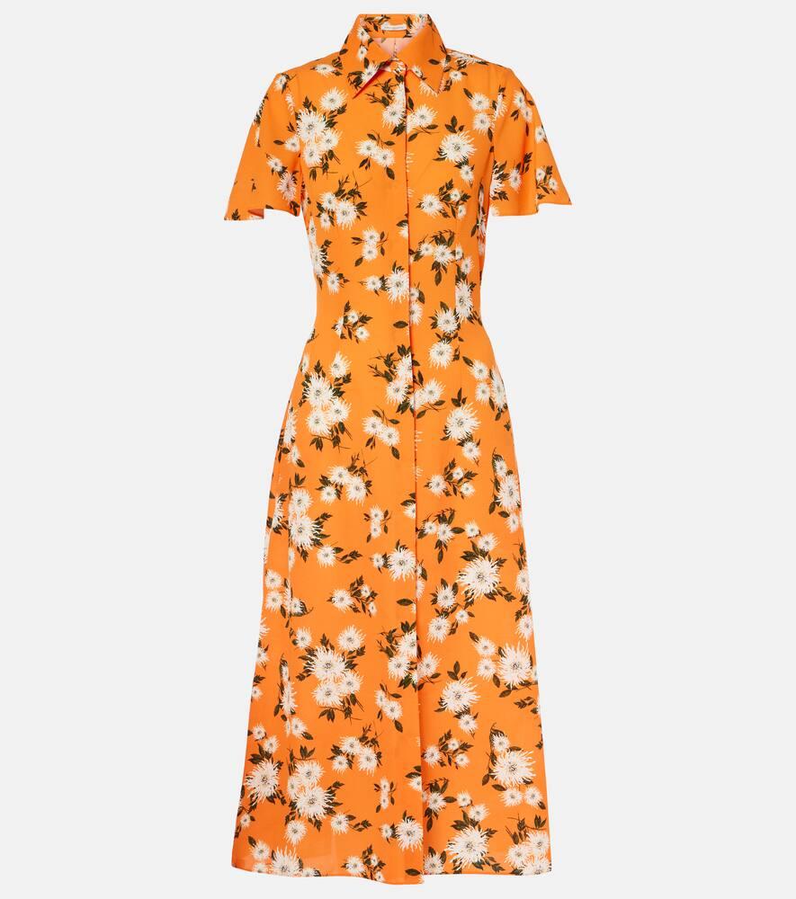 emilia wickstead florencia floral crêpe georgette shirtdress