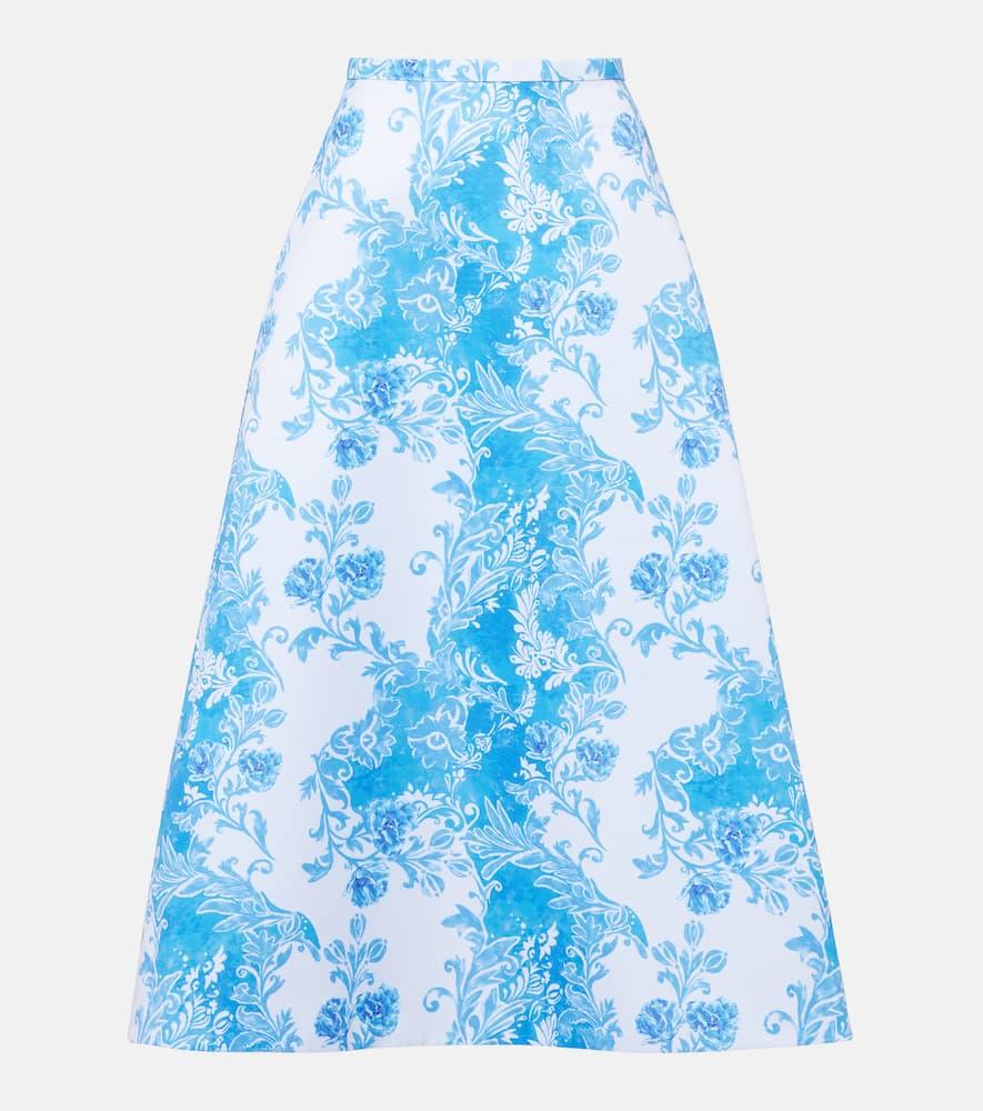 emilia wickstead hallie floral taffeta maxi skirt