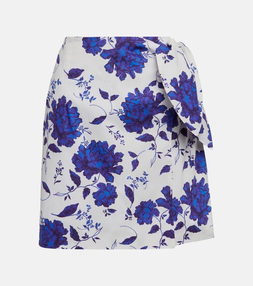 emilia wickstead imy printed cotton miniskirt