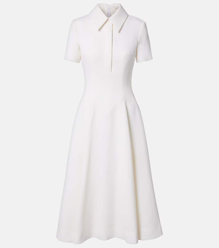 emilia wickstead jody pleated wool midi dress