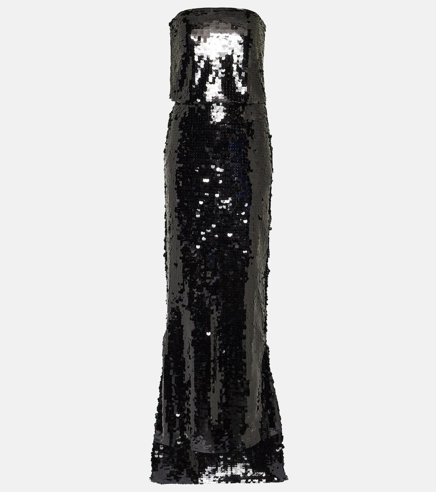 emilia wickstead josiah strapless sequin gown