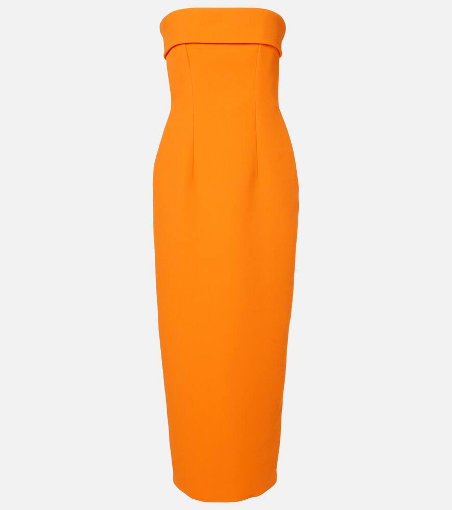 emilia wickstead keeley strapless crêpe midi dress