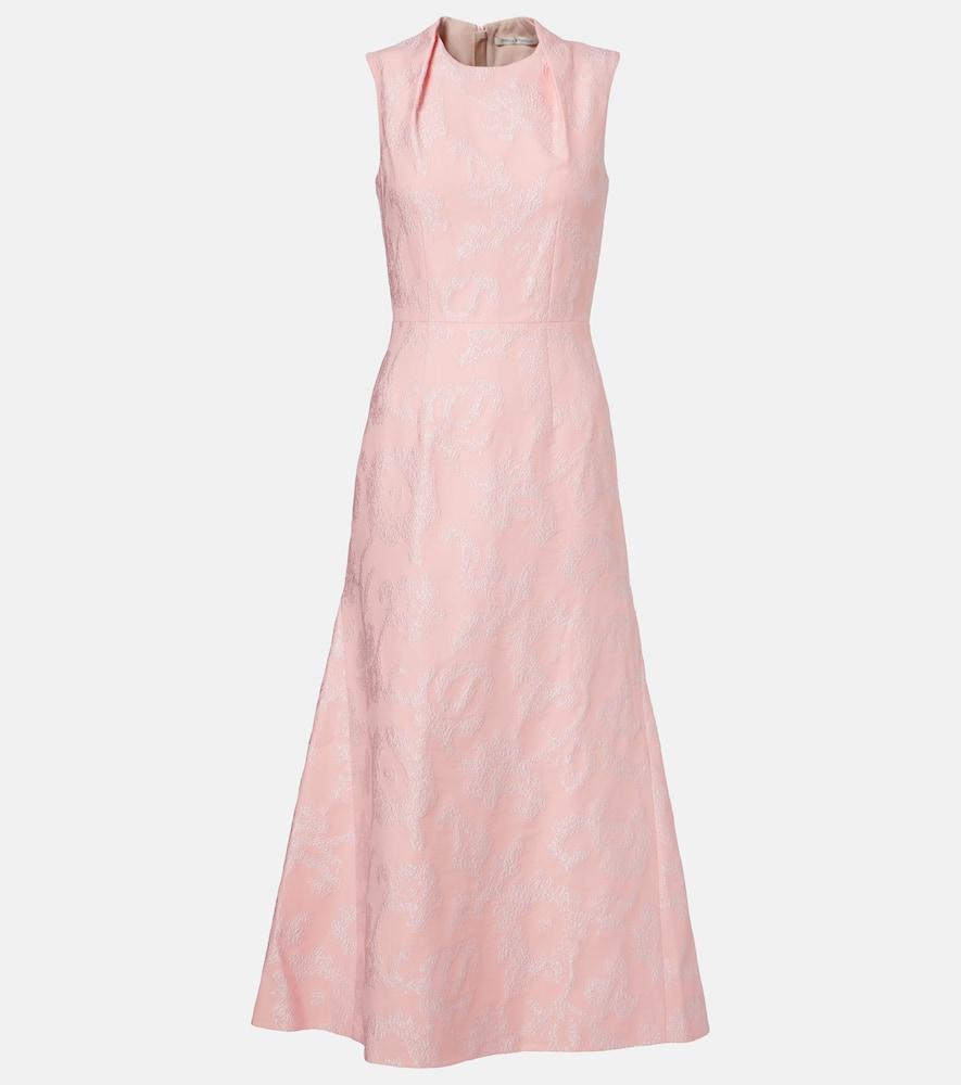 emilia wickstead kissa jacquard midi dress