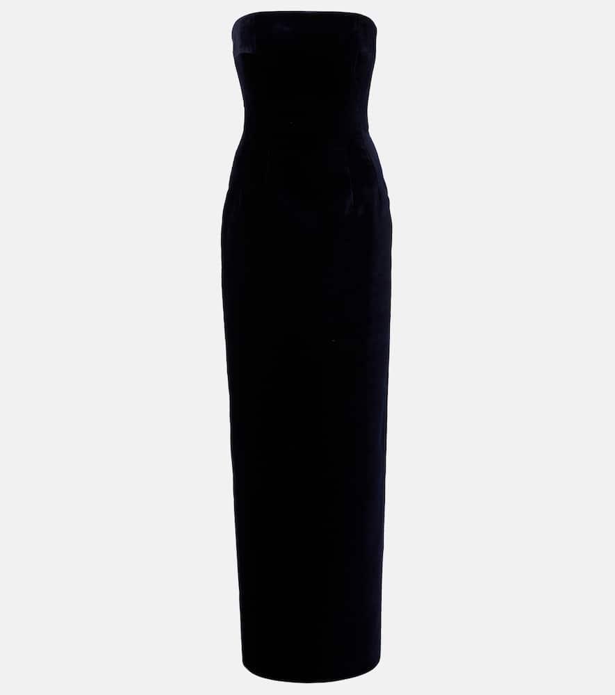 emilia wickstead laelia cotton velvet gown