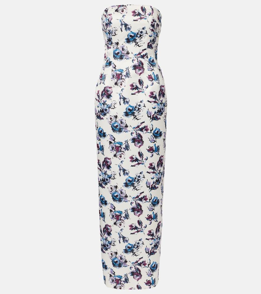 emilia wickstead laelia floral bustier gown
