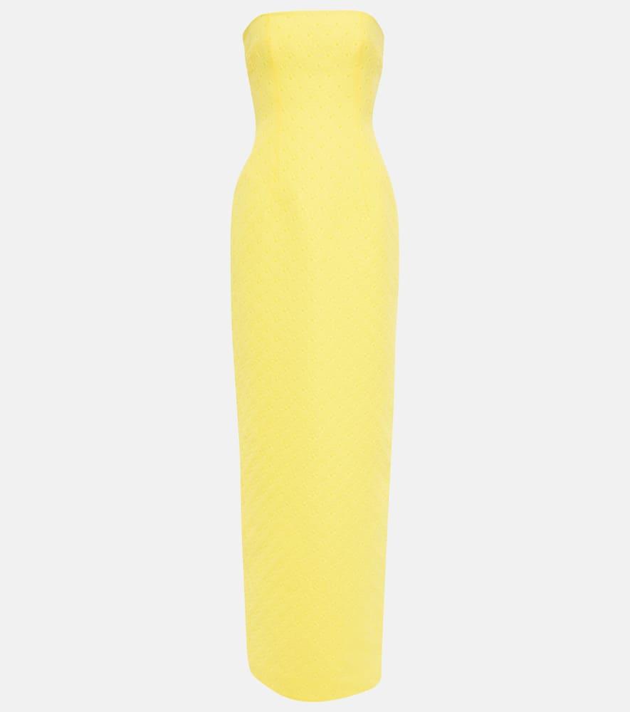 emilia wickstead laelia floral jacquard maxi dress