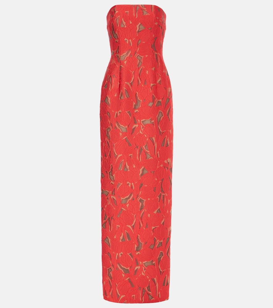 emilia wickstead laelia jacquard corset dress