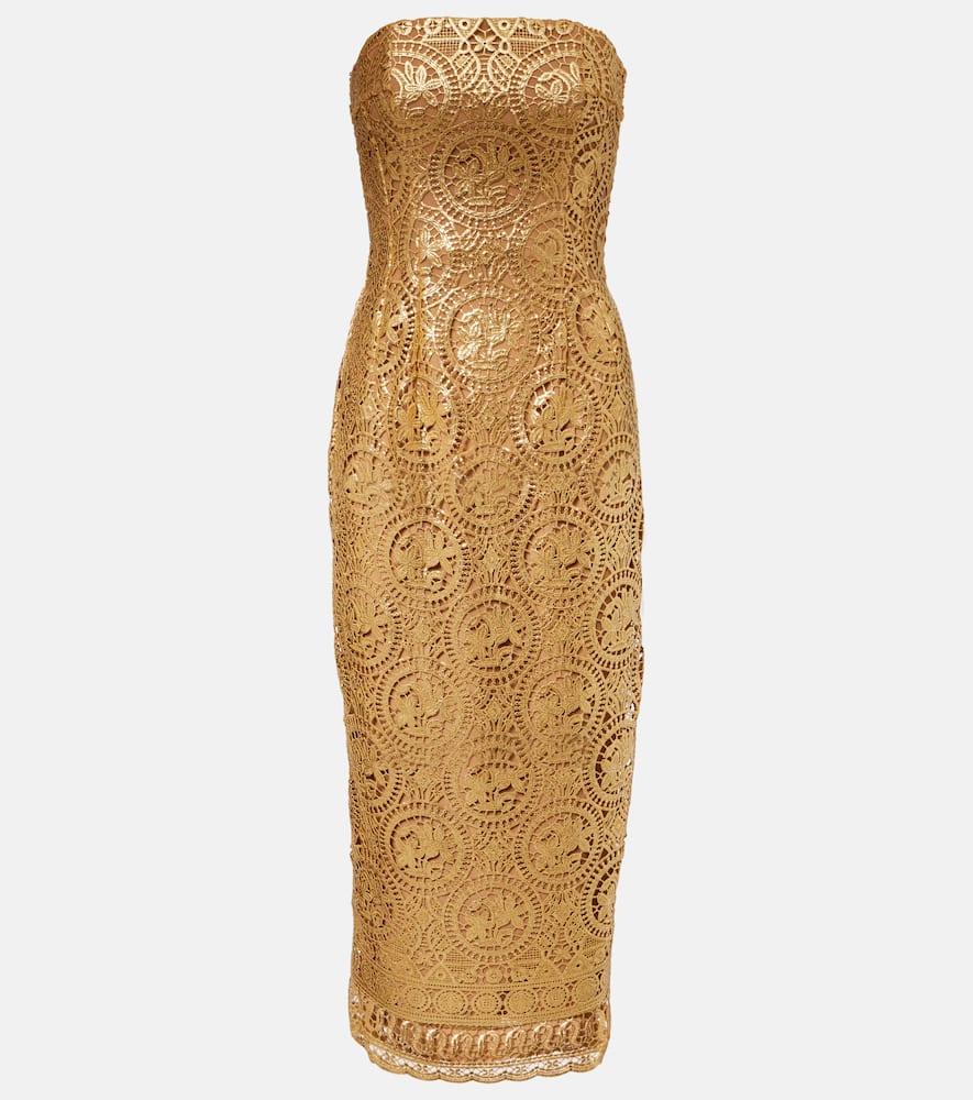 emilia wickstead leila guipure lace midi dress