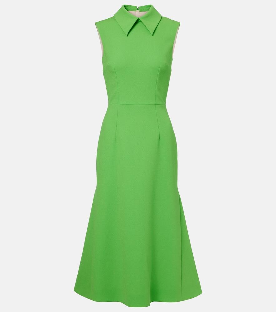 emilia wickstead leontine wool crêpe midi dress