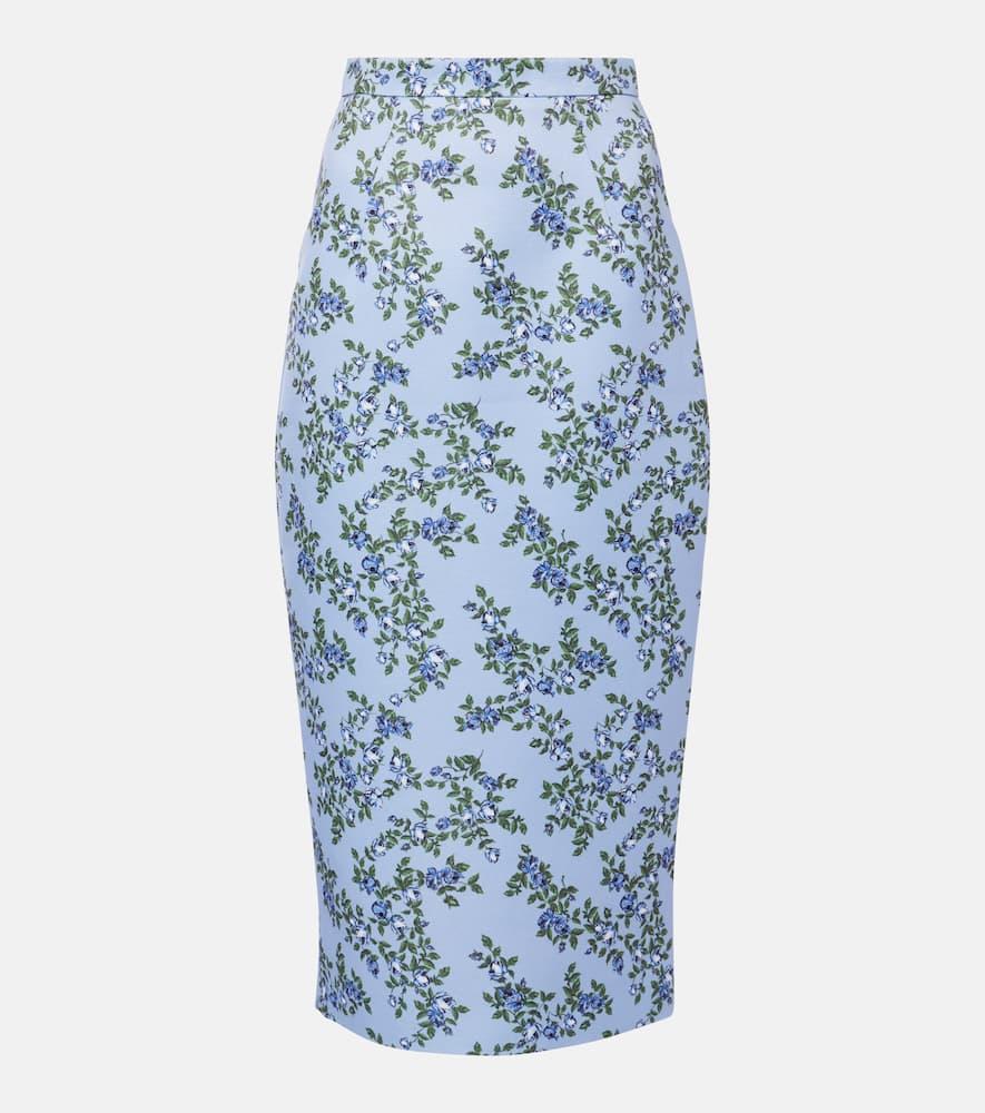 emilia wickstead lorelei floral midi skirt