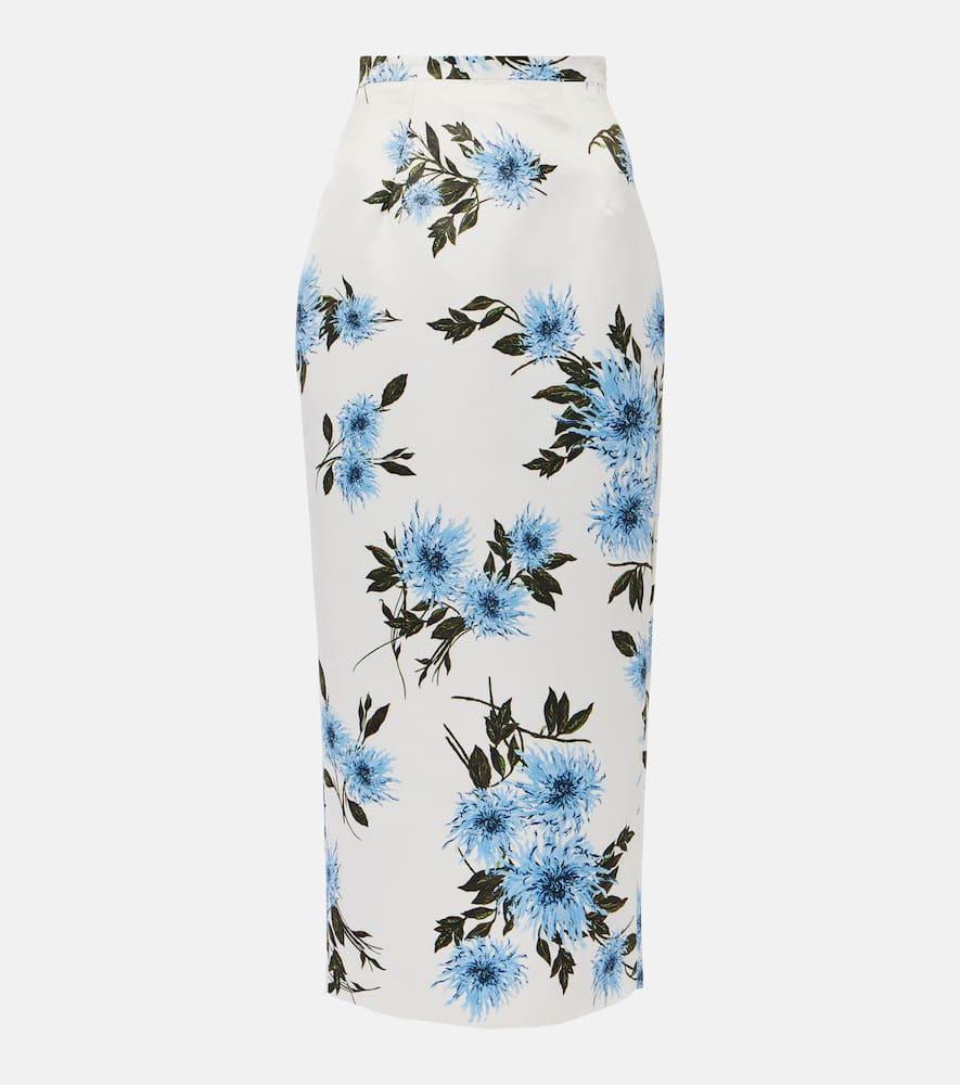 emilia wickstead lorelei floral midi skirt