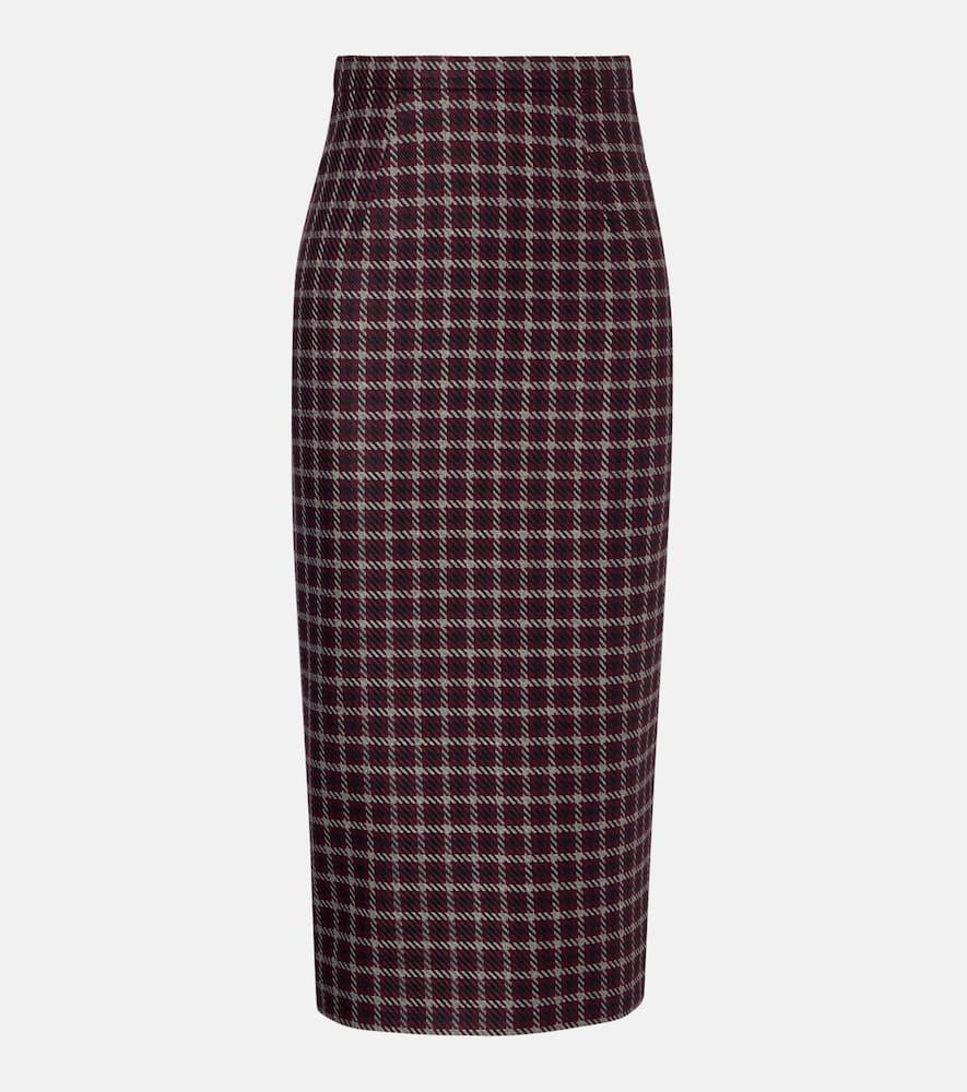 emilia wickstead lorelei houndstooth genzianella pencil skirt