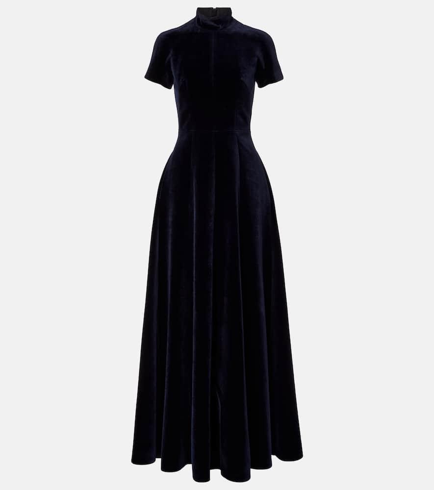 emilia wickstead malinda cotton velvet gown