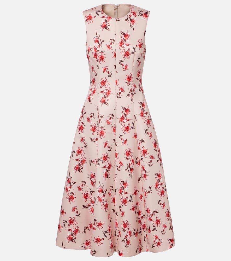 emilia wickstead mara floral faille taffeta midi dress