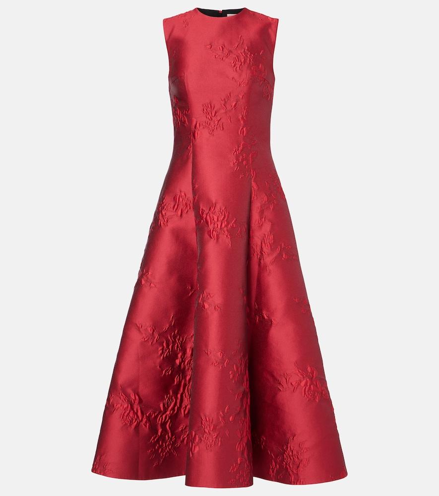 emilia wickstead mara floral jacquard cocktail dress