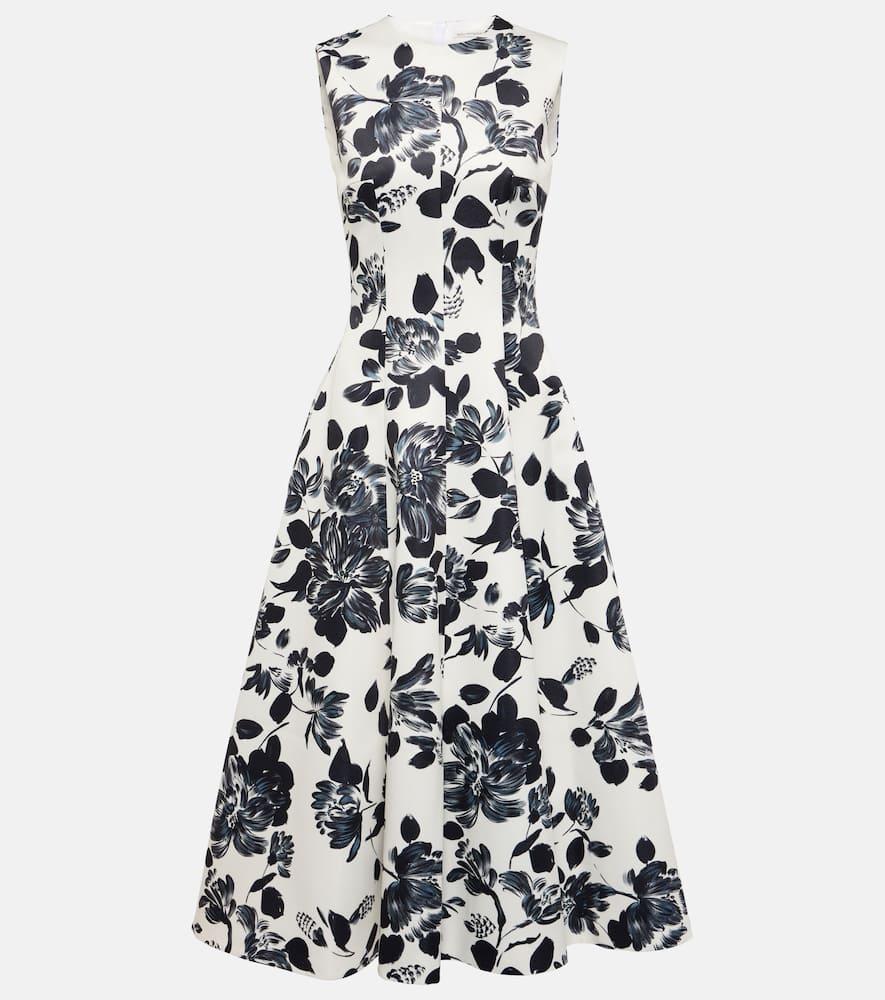 emilia wickstead mara floral twill midi dress