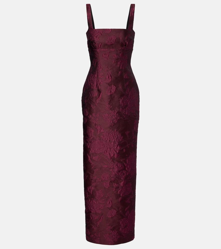 emilia wickstead micheline floral cloqué gown