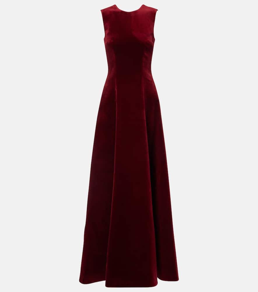 emilia wickstead nodin cotton velvet gown