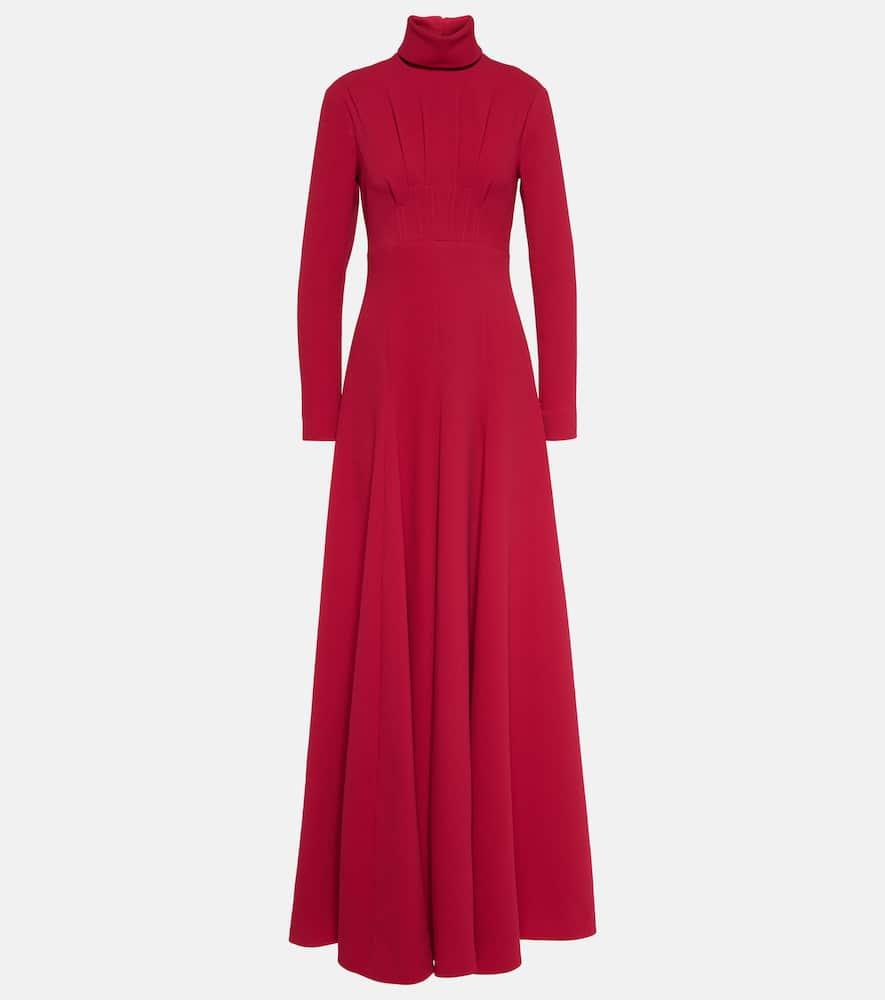 emilia wickstead oakley pleated crêpe maxi dress
