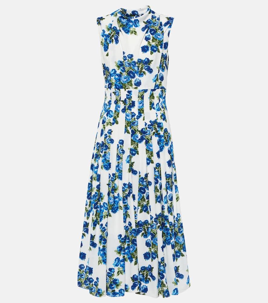 emilia wickstead rosita floral crêpe midi dress