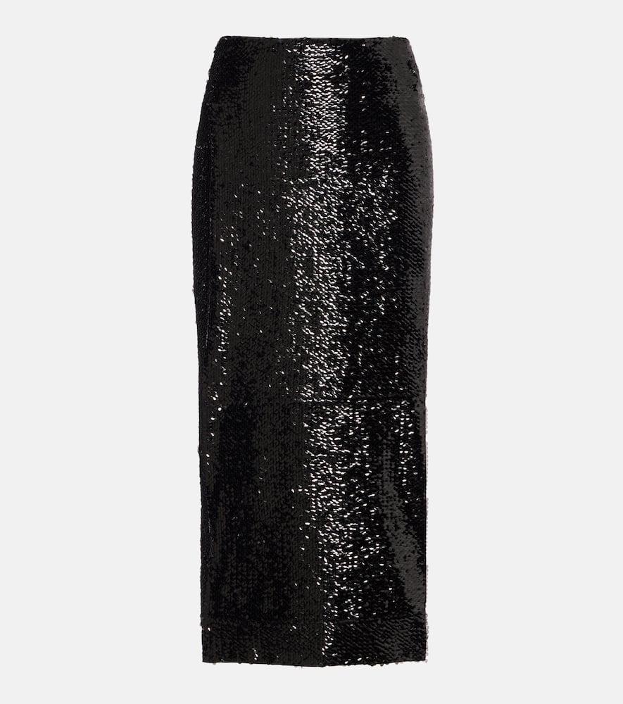 emilia wickstead sequined pencil skirt