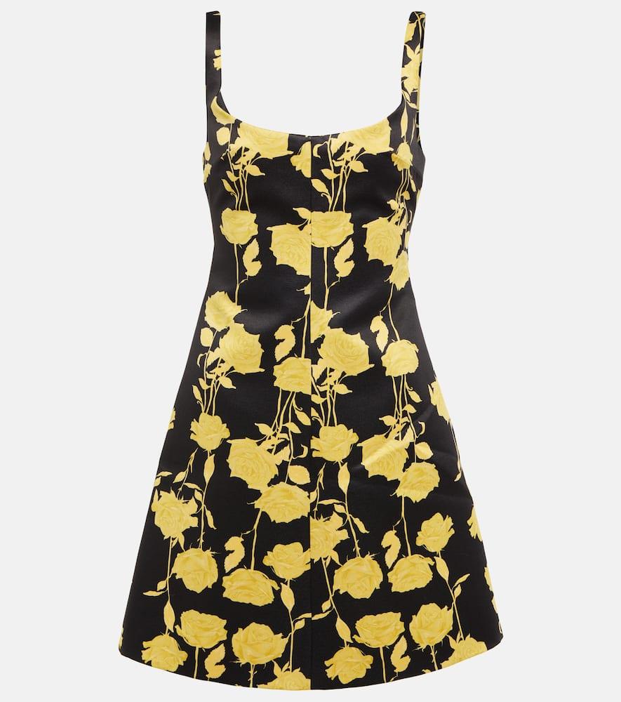 emilia wickstead talia floral taffeta faille minidress