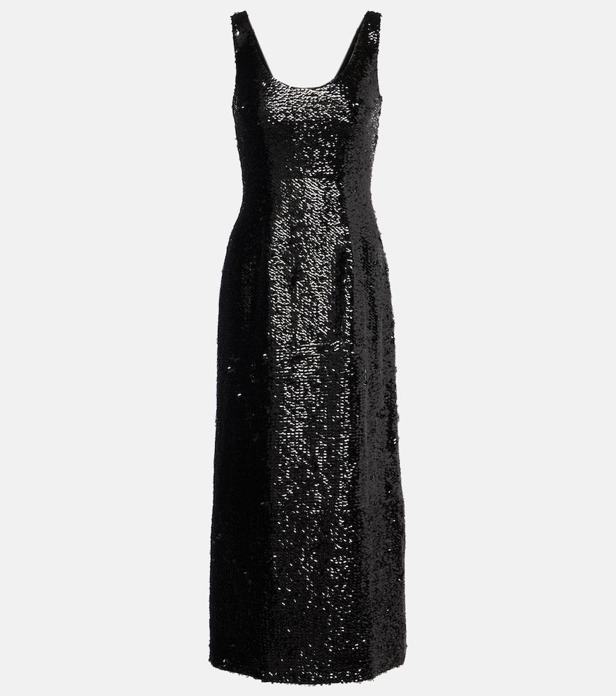 emilia wickstead tippini sequined midi dress