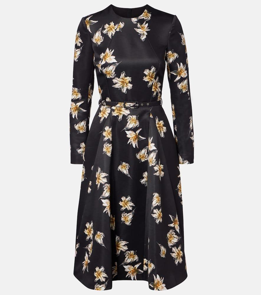 emilia wickstead uccellina floral duchess satin midi dress