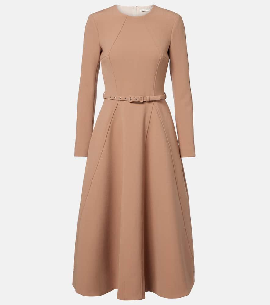 emilia wickstead ucellina belted paneled midi dress
