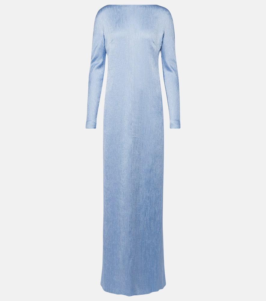 emilia wickstead uriela plissé satin gown
