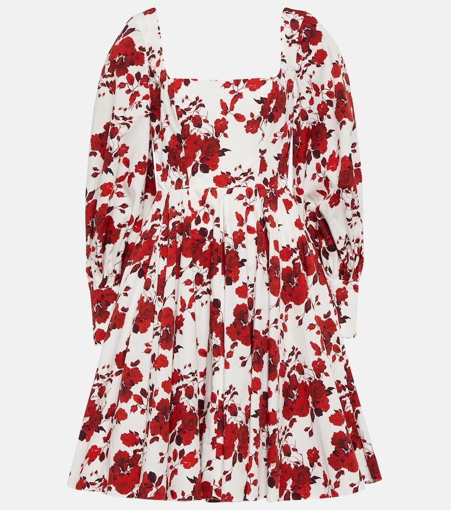 emilia wickstead yasmina floral cotton minidress