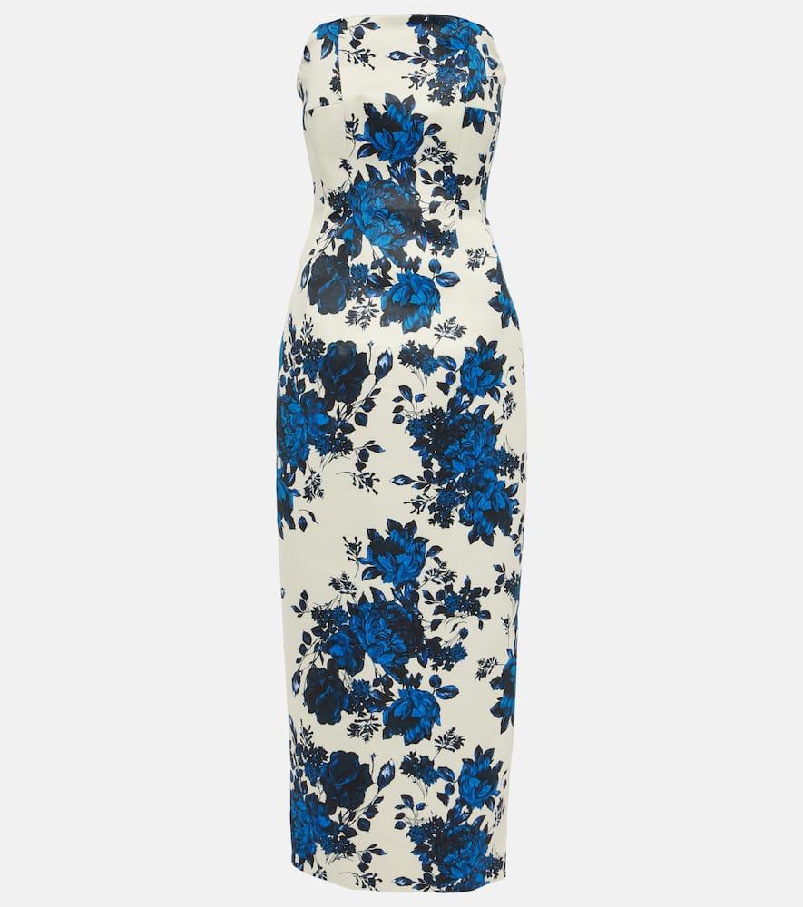 emilia wickstead yulie floral taffeta midi dress