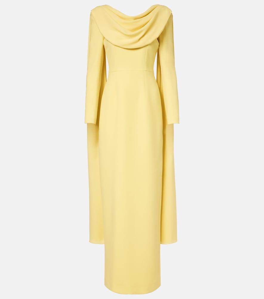 emilia wickstead zaira draped crêpe gown
