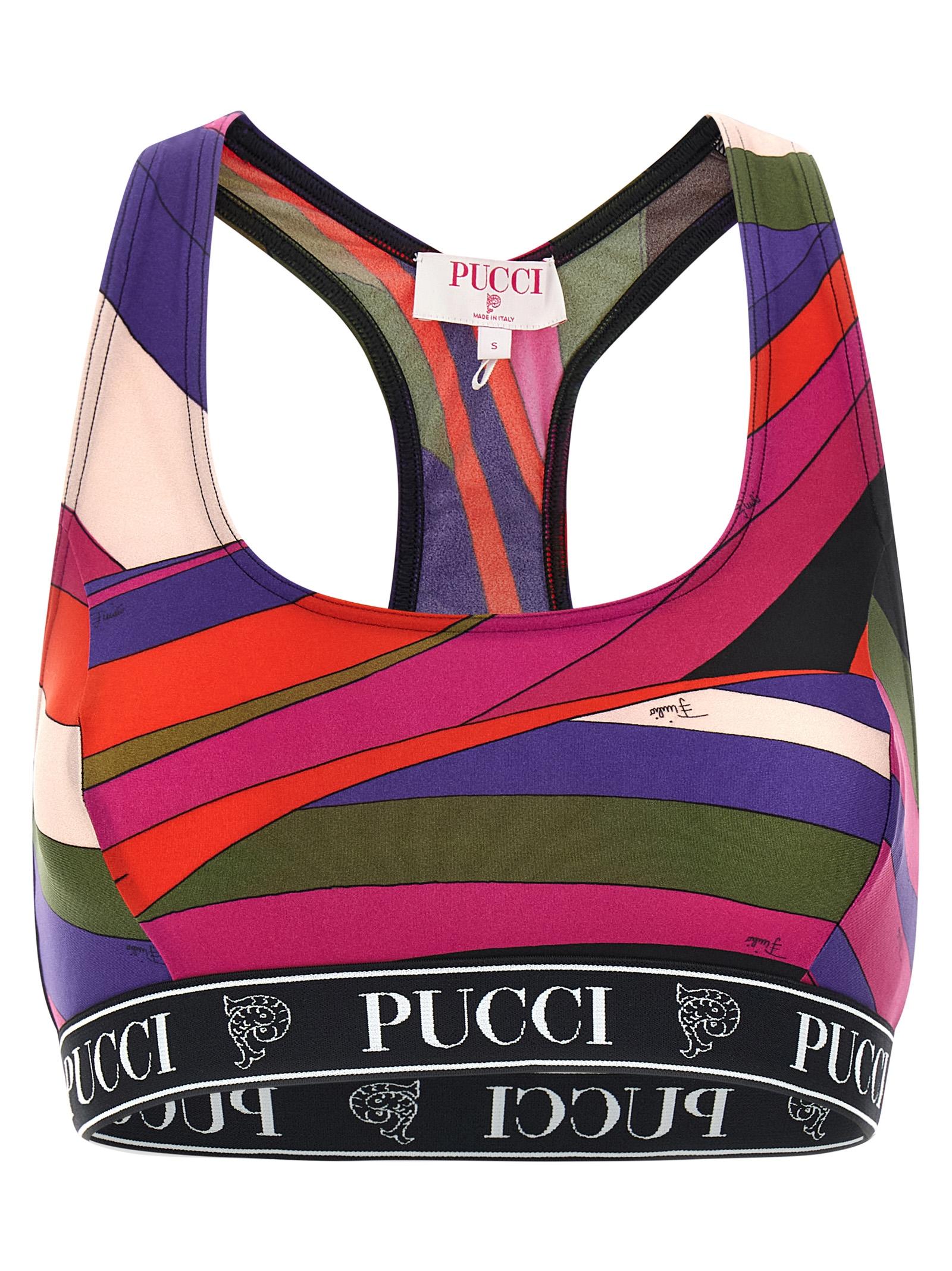 emilio pucci iride sporty top multicolor polyamide tops - women