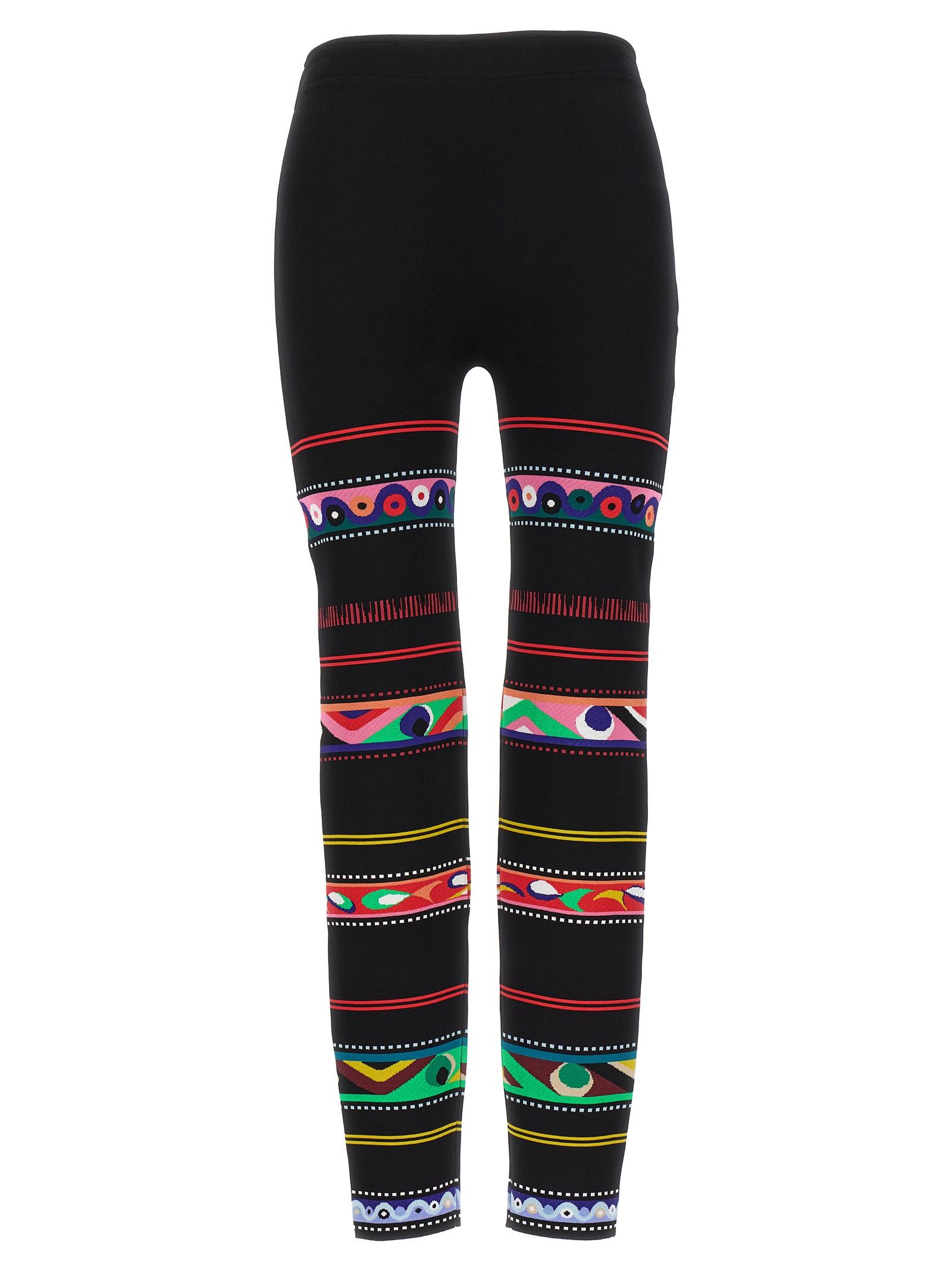 emilio pucci jacquard patterned leggings multicolor - women