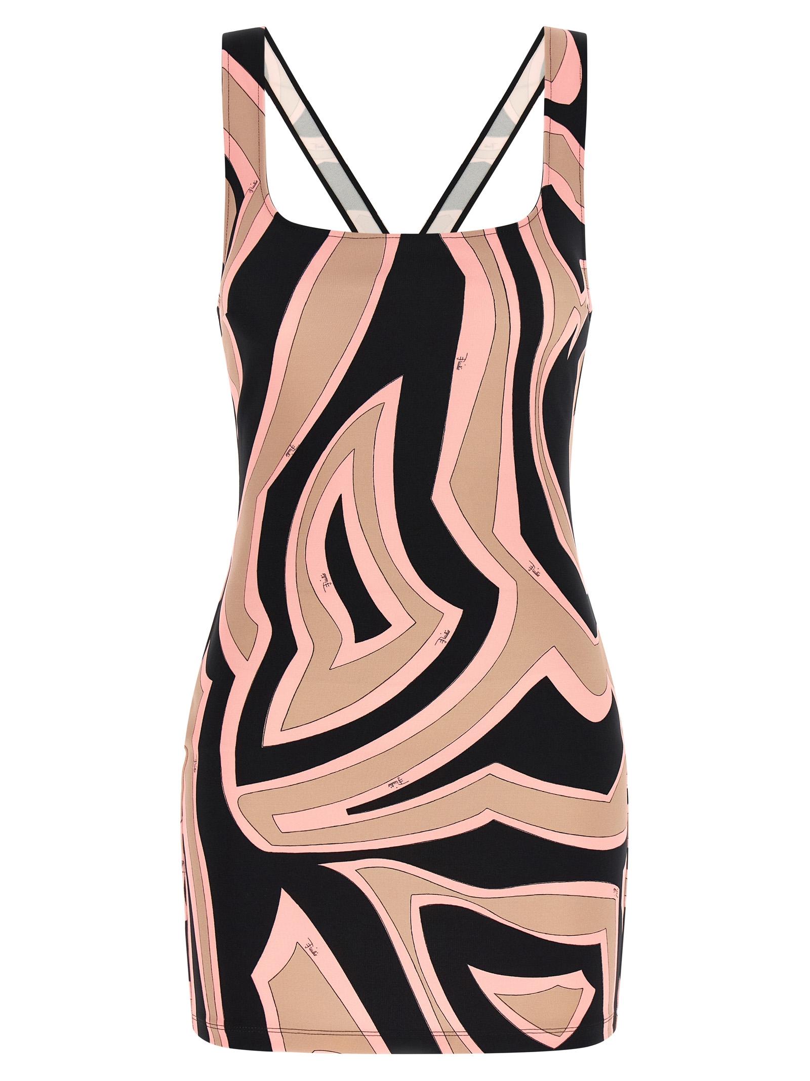 emilio pucci labirinto dress pink viscose - women