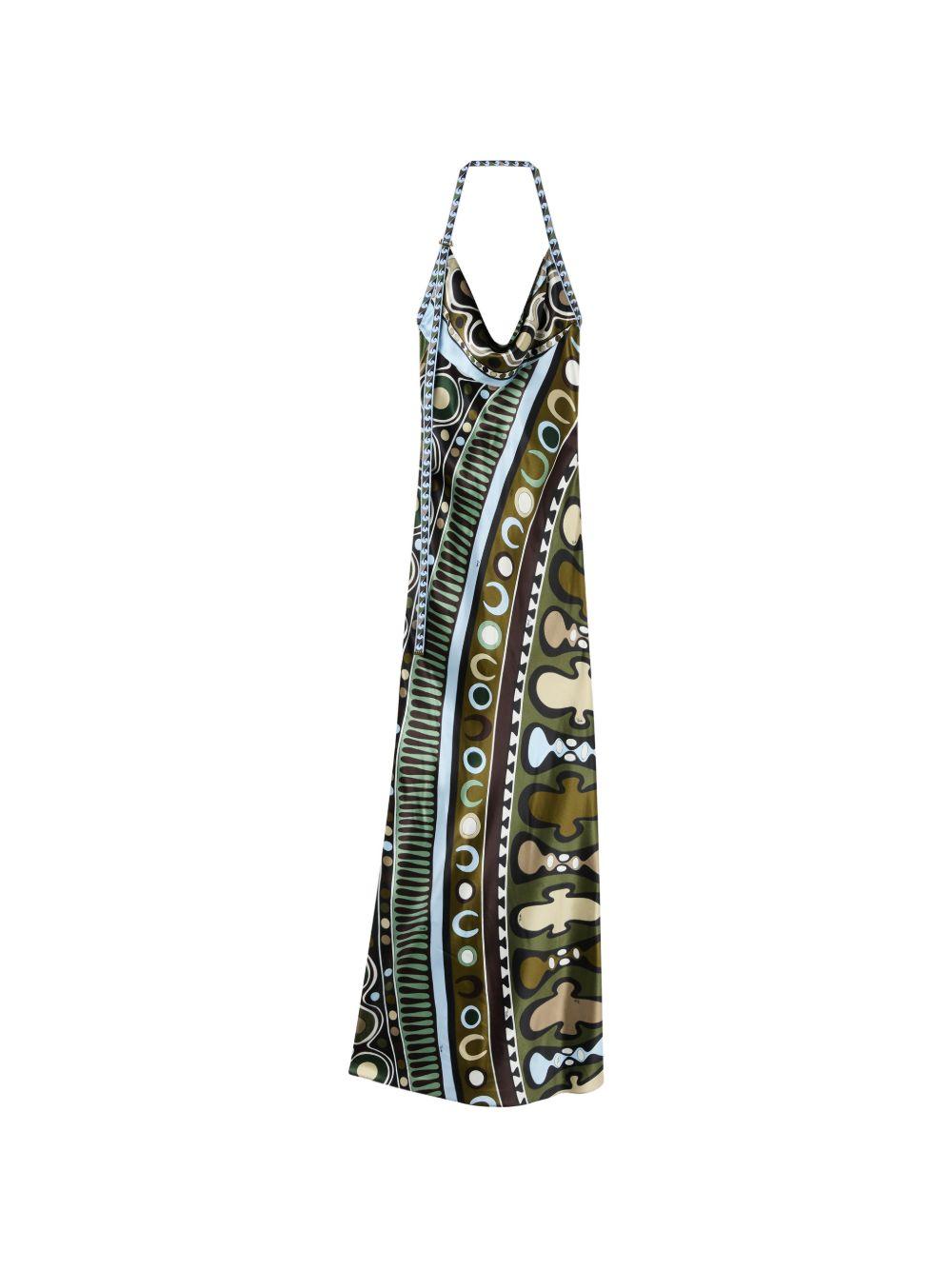 emilio pucci pucci dresses kaki silk viscose - women