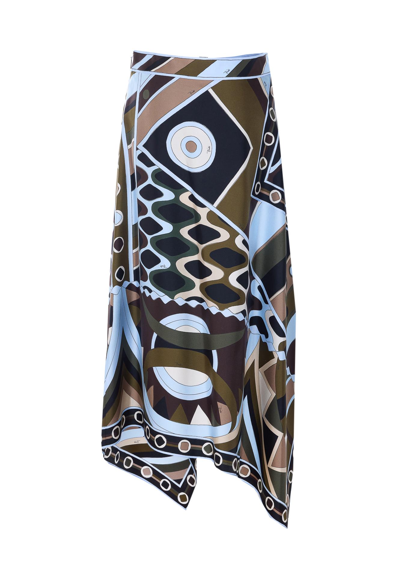 emilio pucci pucci skirts multicolour silk - women
