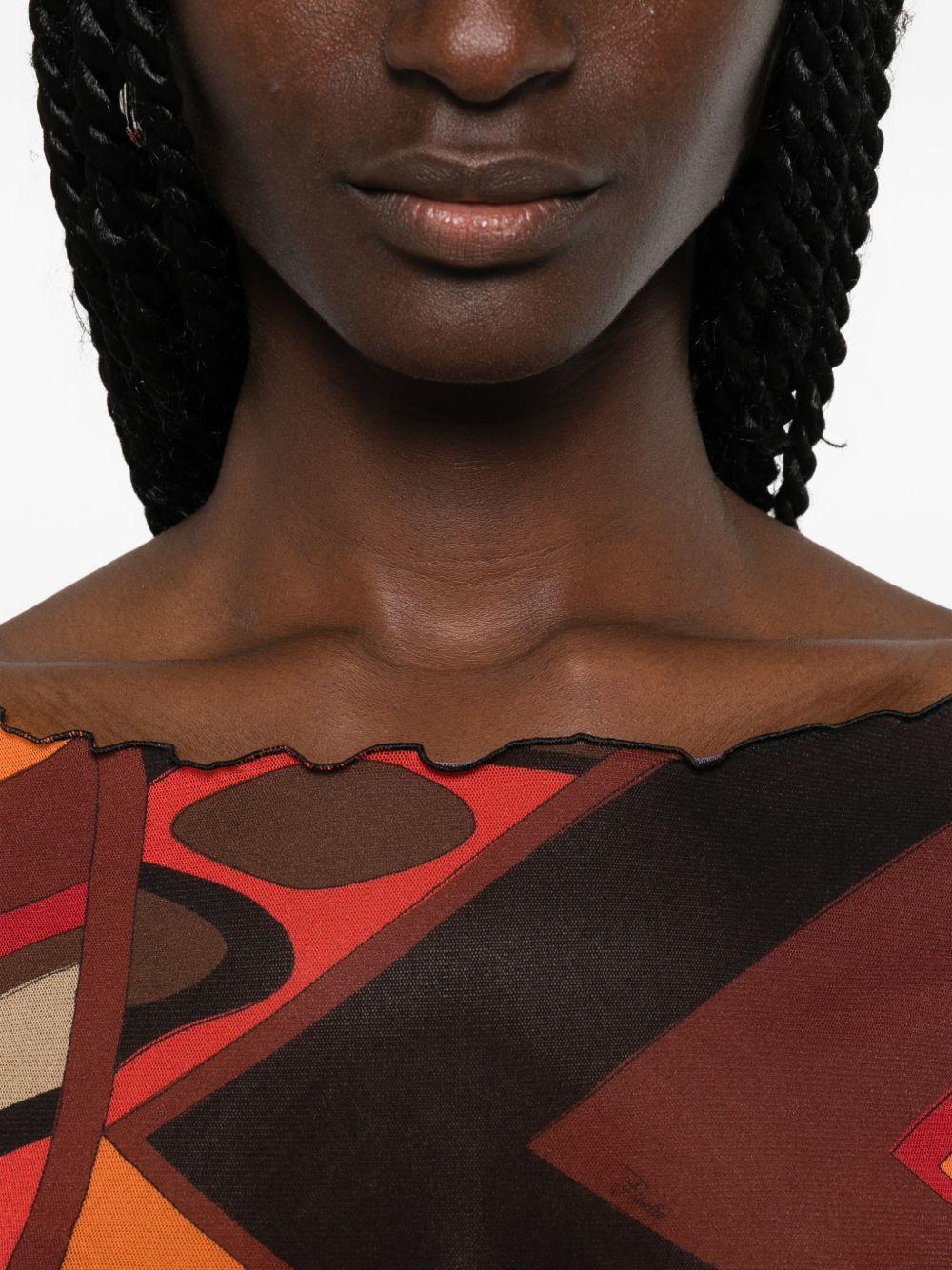 emilio pucci pucci t-shirts and polos arancio poliammide - women