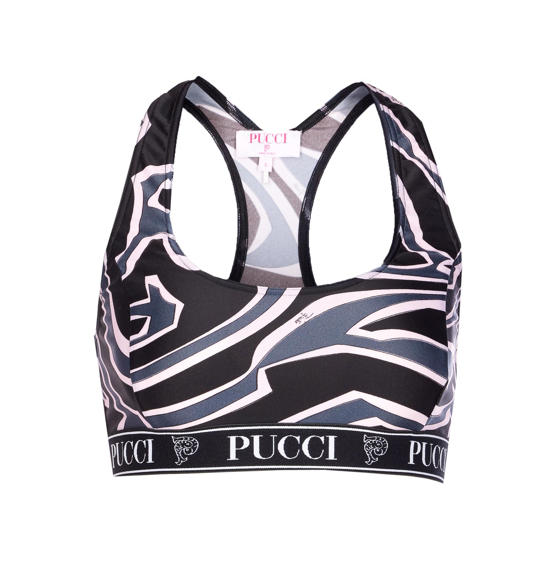 emilio pucci top black polyamide - women