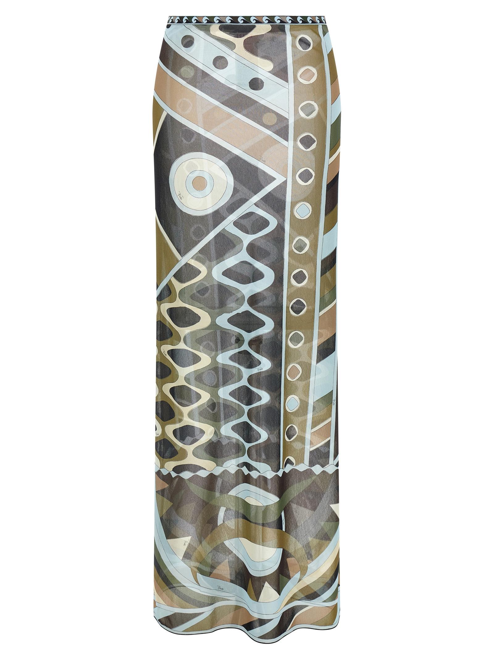 emilio pucci vivara skirt multicolor polyamide - women