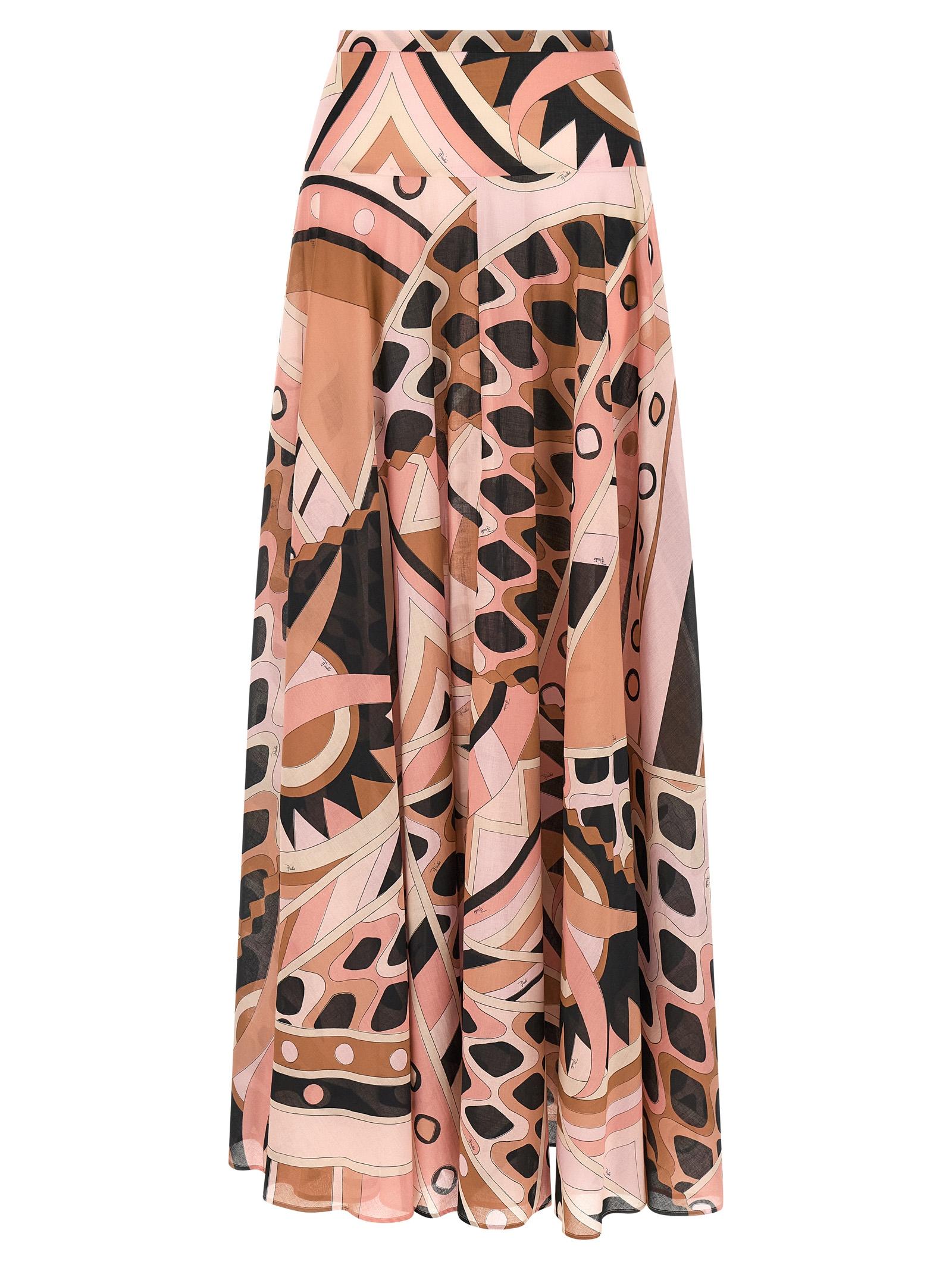 emilio pucci vivara skirt pink cotton - women