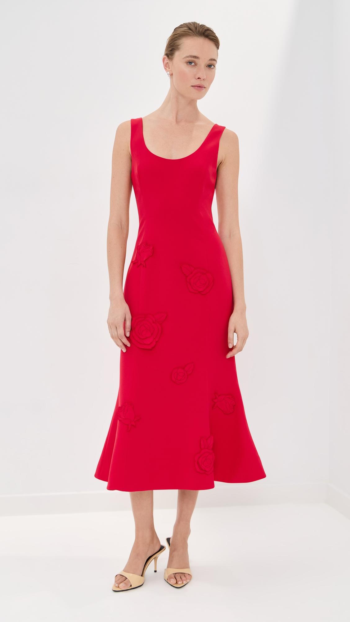 emily applique midi dress