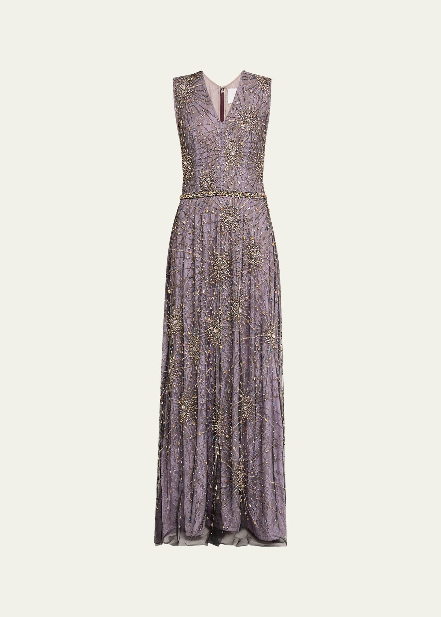 emily starburst beaded gown