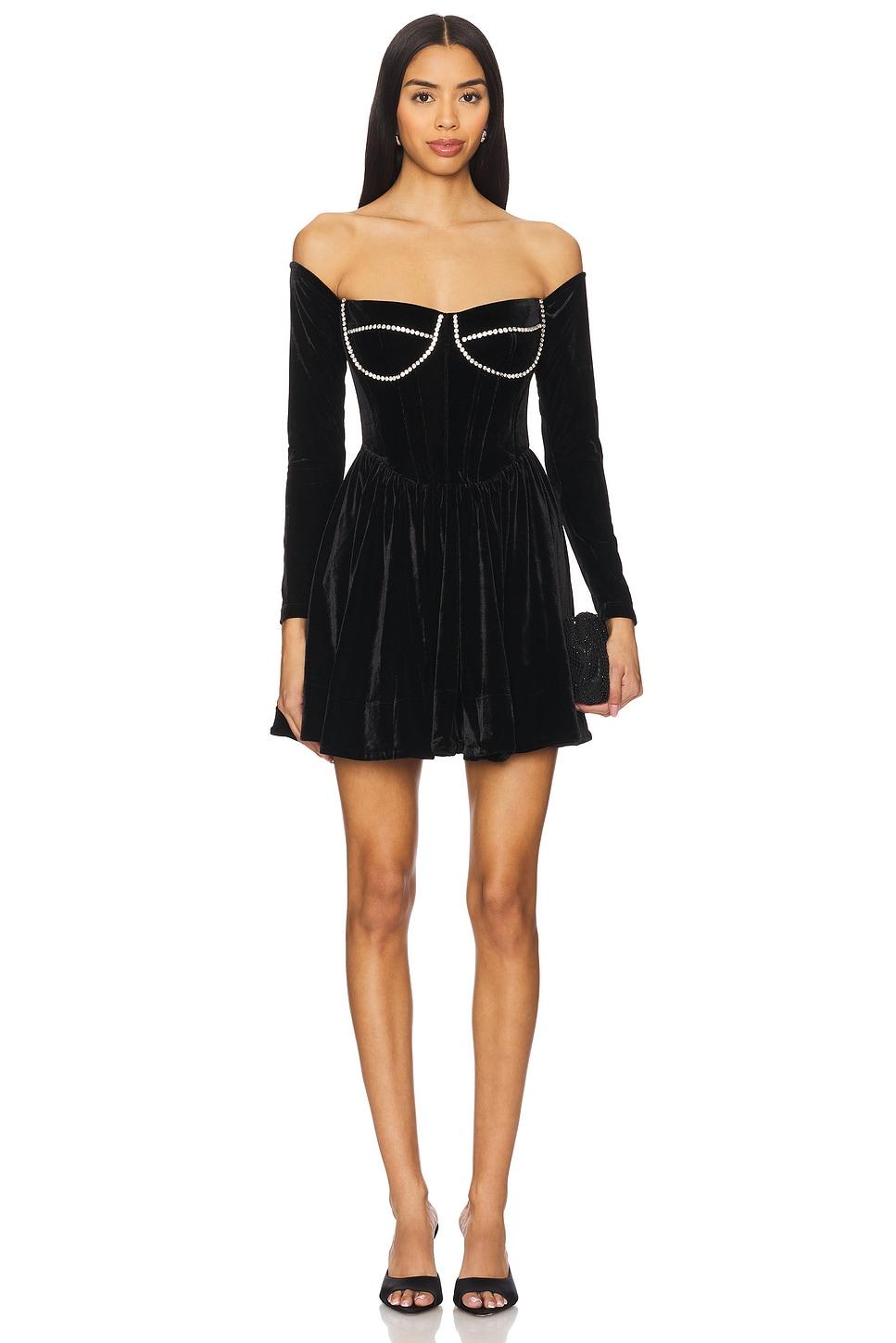 emlyn velour mini dress