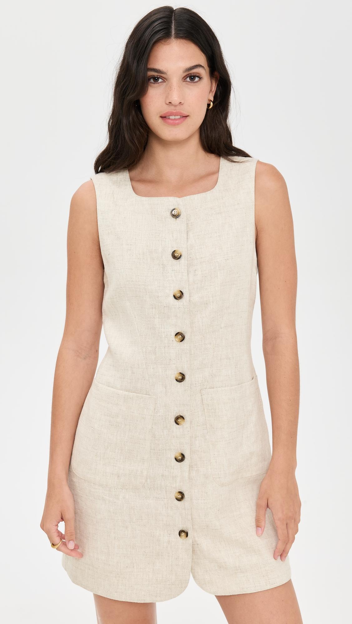 emma button down mini dress