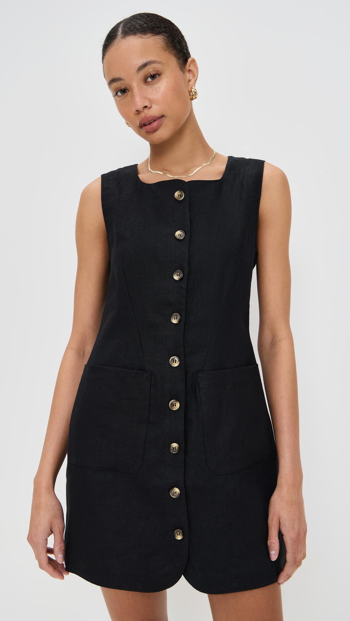 emma button down mini dress