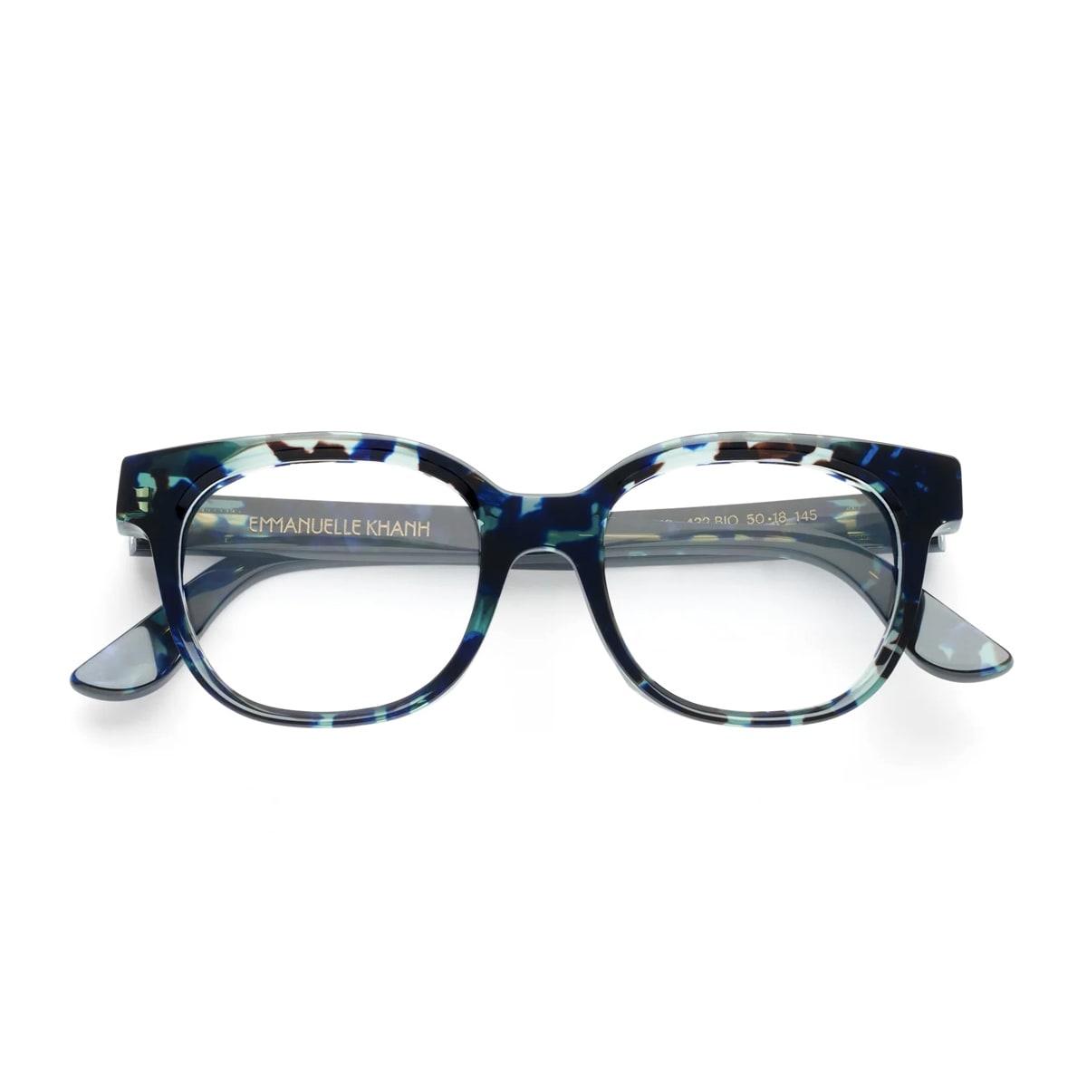 emmanuelle khanh opus 432 havana blu/bleu nacre glasses